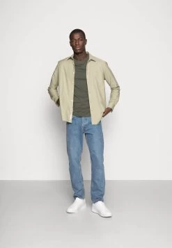 Pier One 3 PACK - T-Shirt Basic - Black/grey/green