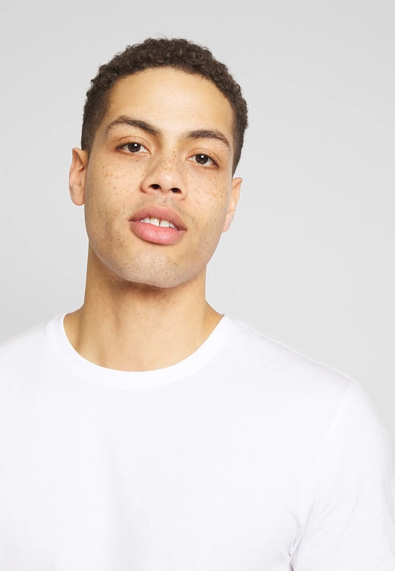 Pier One 3 PACK - T-Shirt Basic - White/dark Blue/red – Bild 5