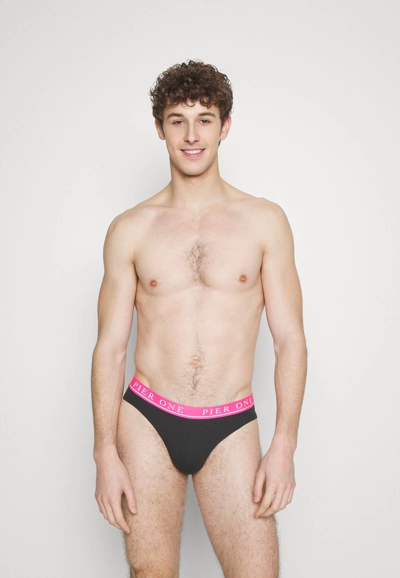 Pier One BRANDED WAISTBAND BRIEFS 3 PACK - Slip - Black