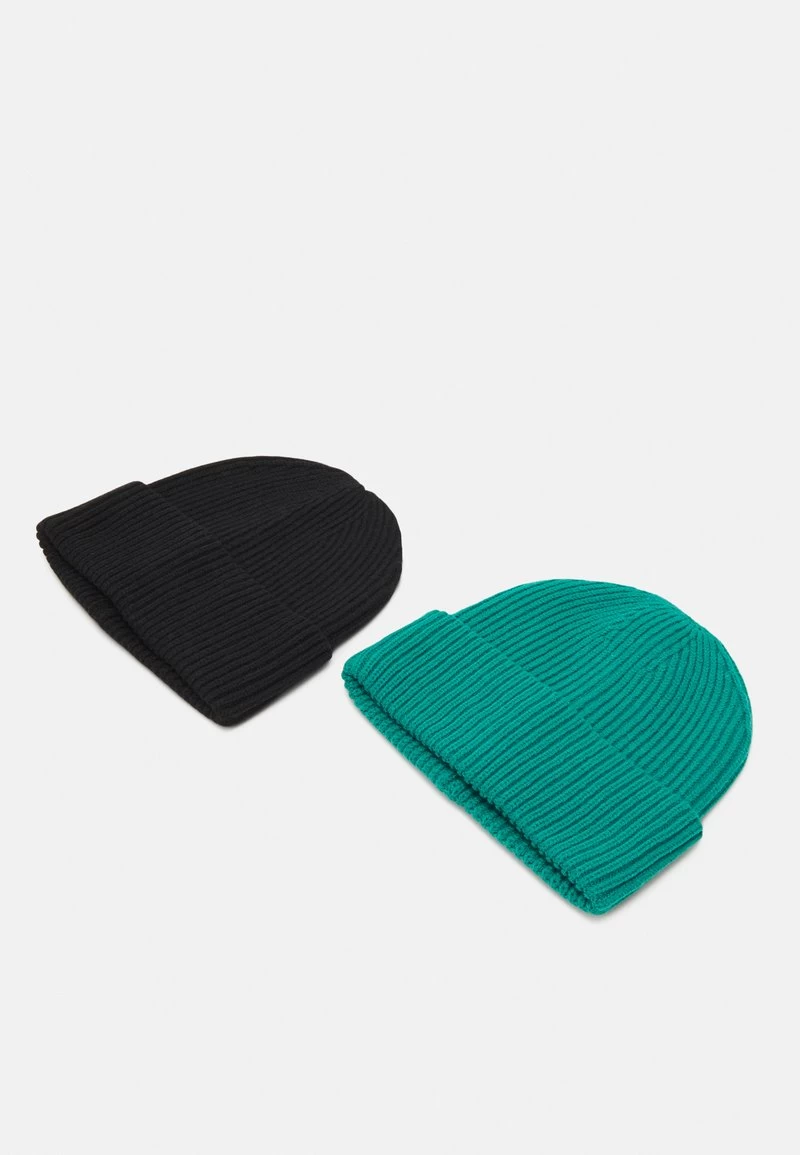 Pier One UNISEX 2 PACK - Mütze - Black/green - Image 3