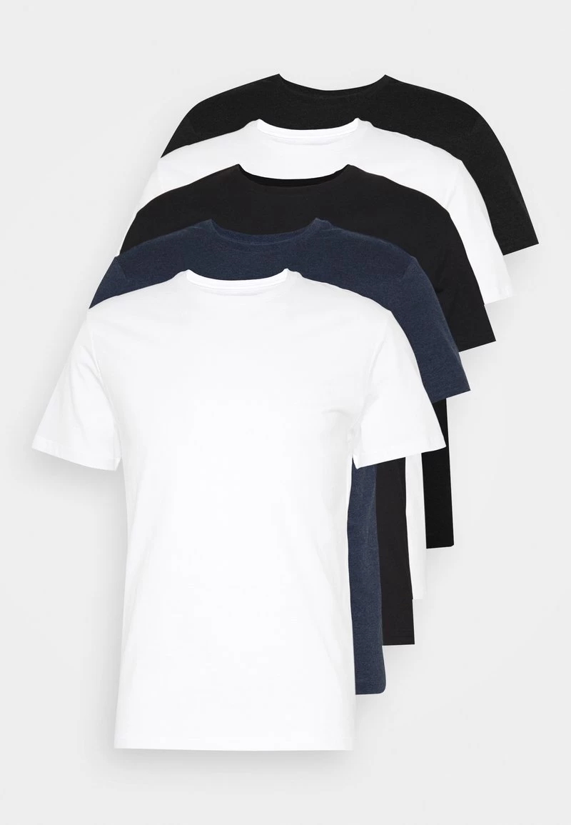 Pier One T-Shirt Basic - Black/white/blue - Image 4